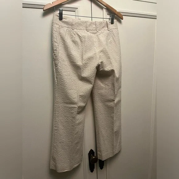 Cream Beige Brooks Brothers Seersucker pants size 2 - Picture 4 of 6